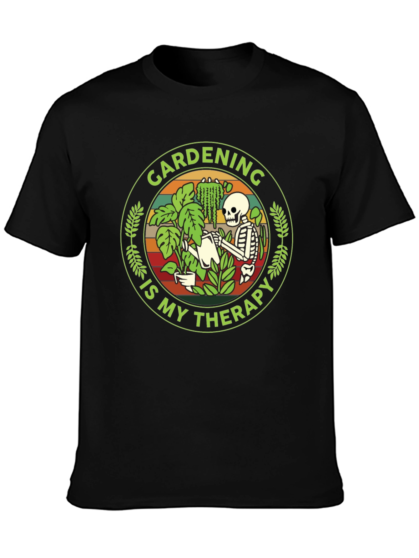 Gardening Is My Therapy Skeleton T-Shirt