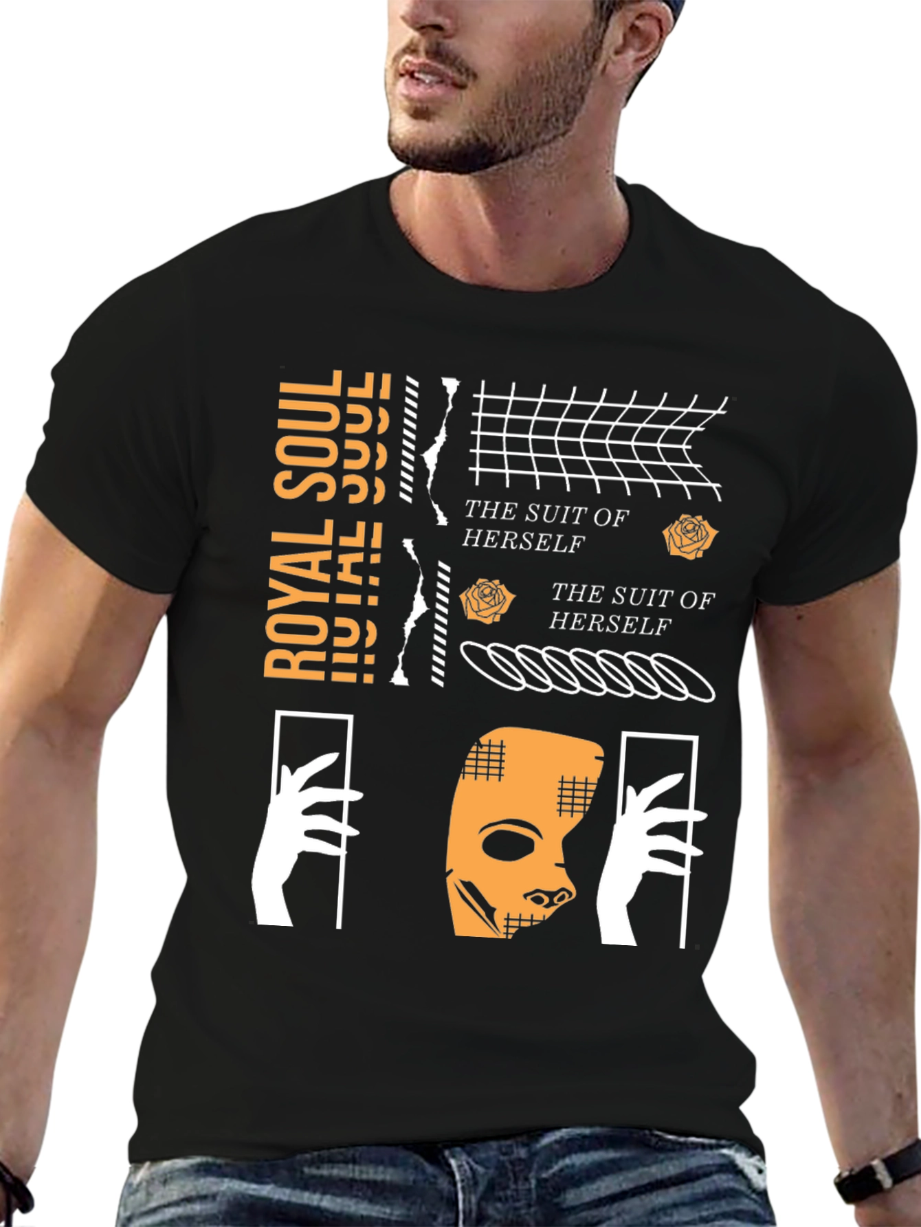 Royal Soul Graphic Print T-Shirt - Unique Artistic Design