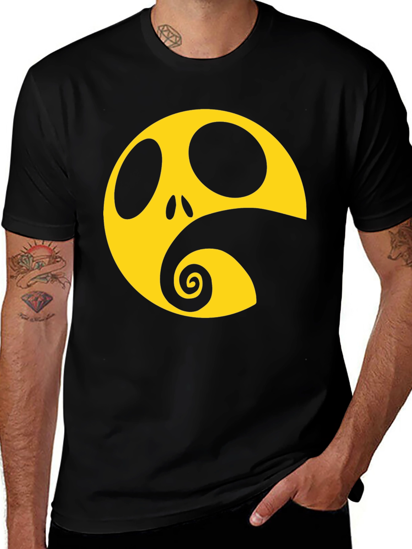 Nightmare Before Christmas T-Shirt Yellow and Black