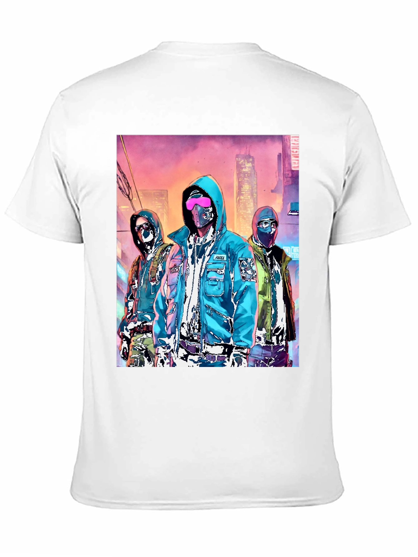 Cyberpunk Gang Graphic Tee - Urban Style