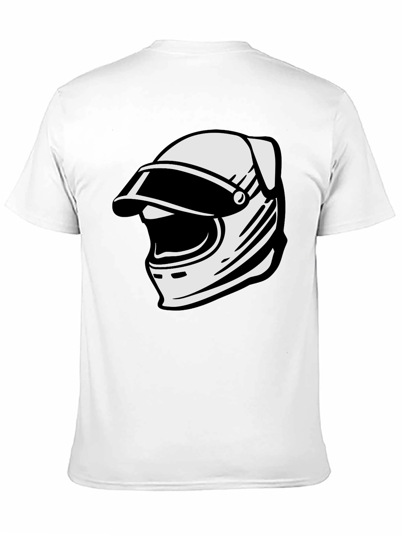 Retro Helmet Graphic Tee - Classic Black