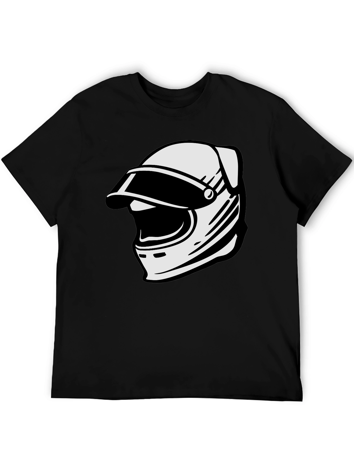 Retro Helmet Graphic Tee - Classic Black