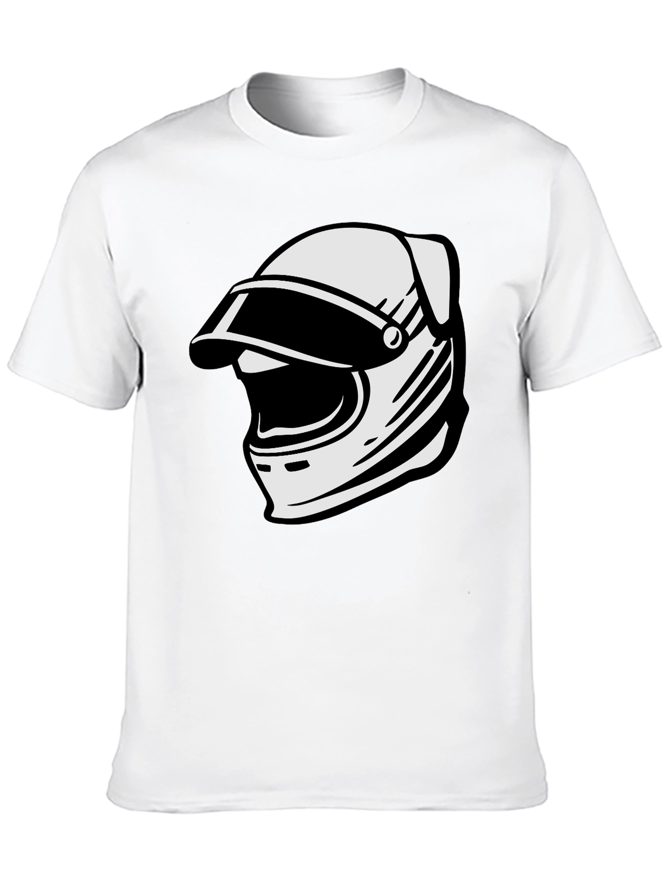 Retro Helmet Graphic Tee - Classic Black