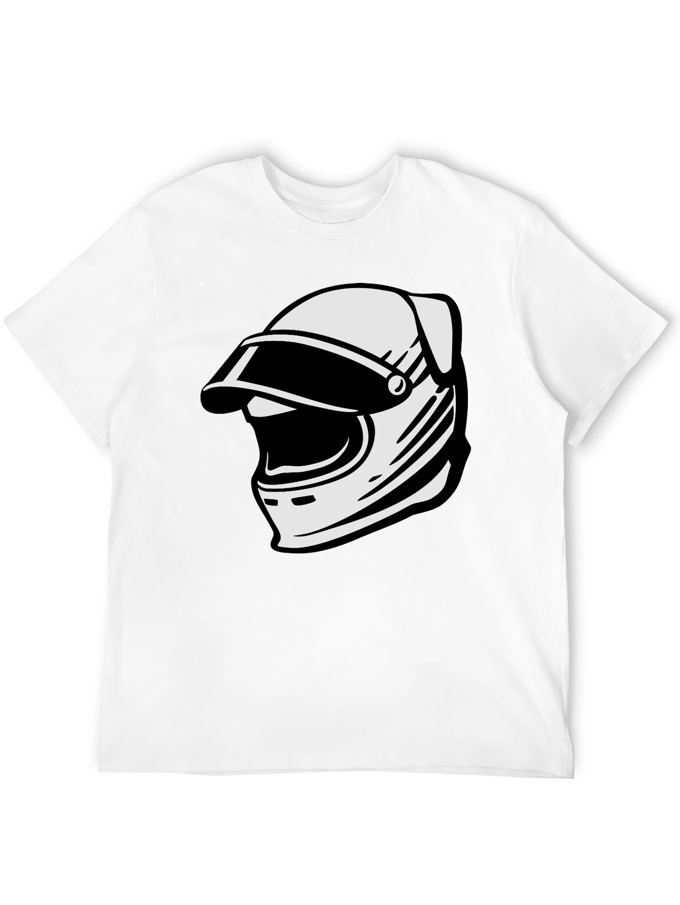 Retro Helmet Graphic Tee - Classic Black
