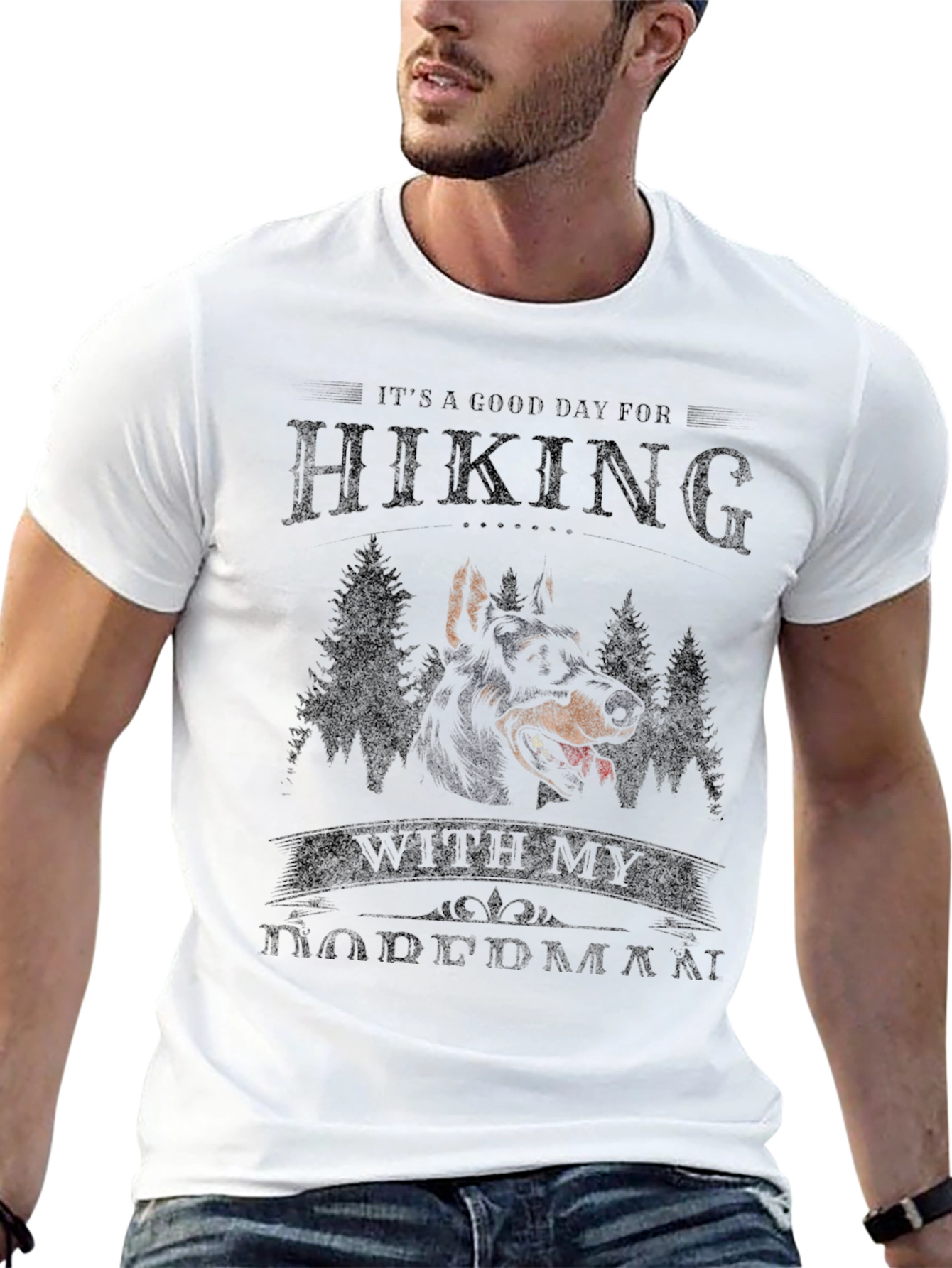 Hiking With My Doberman T-Shirt
