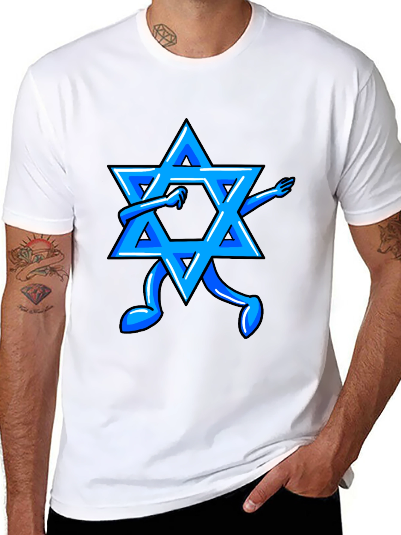 Dabbing Star of David Graphic Tee