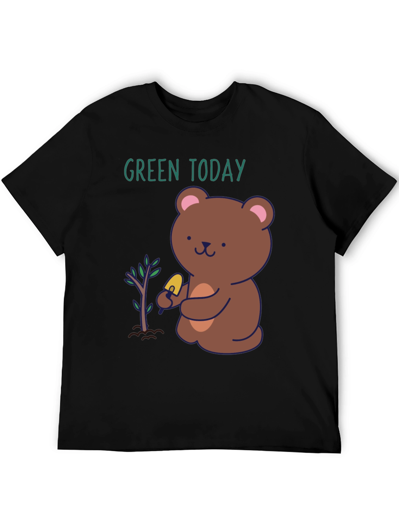 Green Today Bear Planting T-Shirt