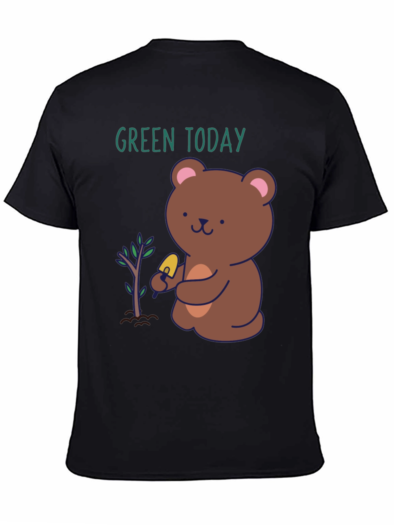 Green Today Bear Planting T-Shirt