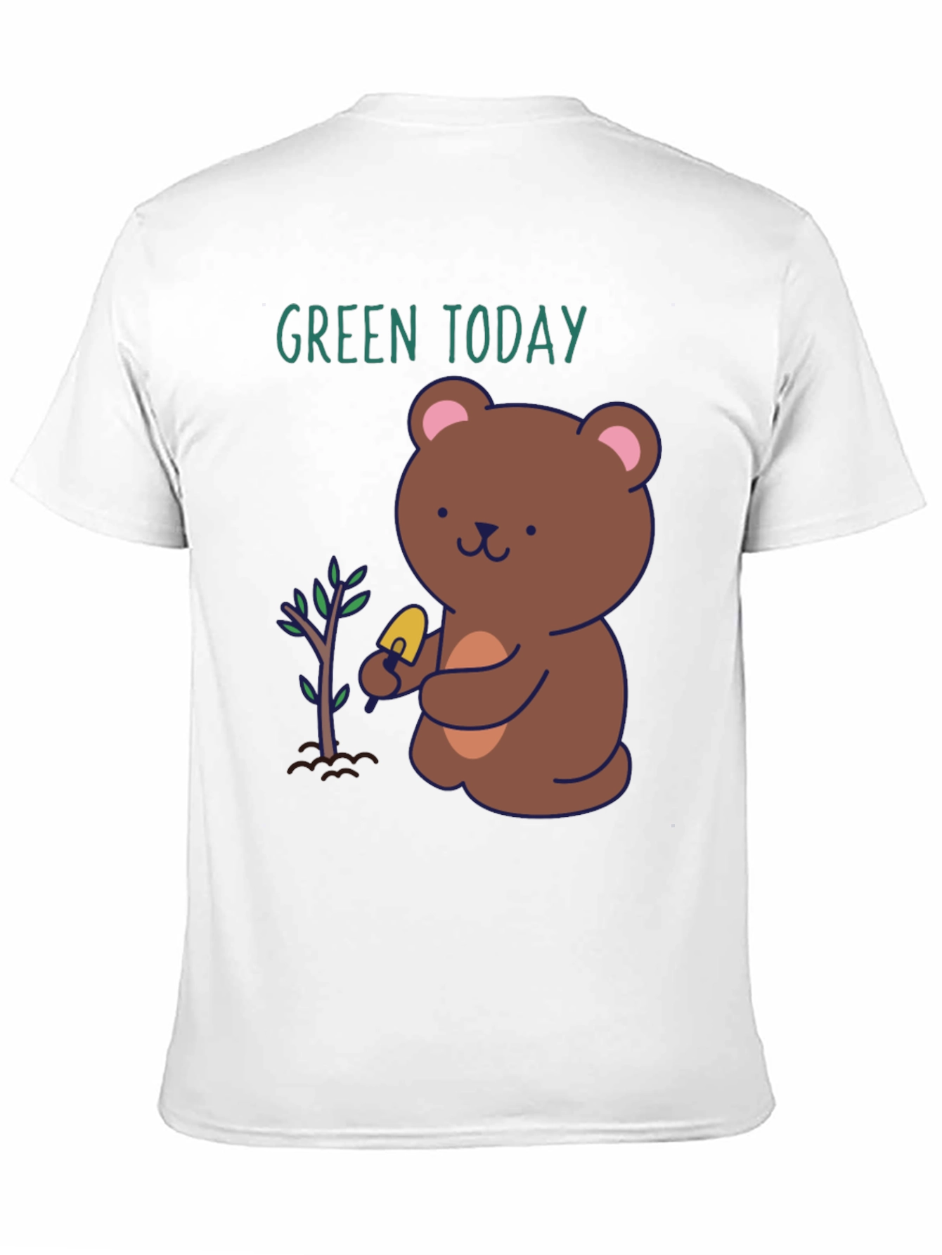 Green Today Bear Planting T-Shirt