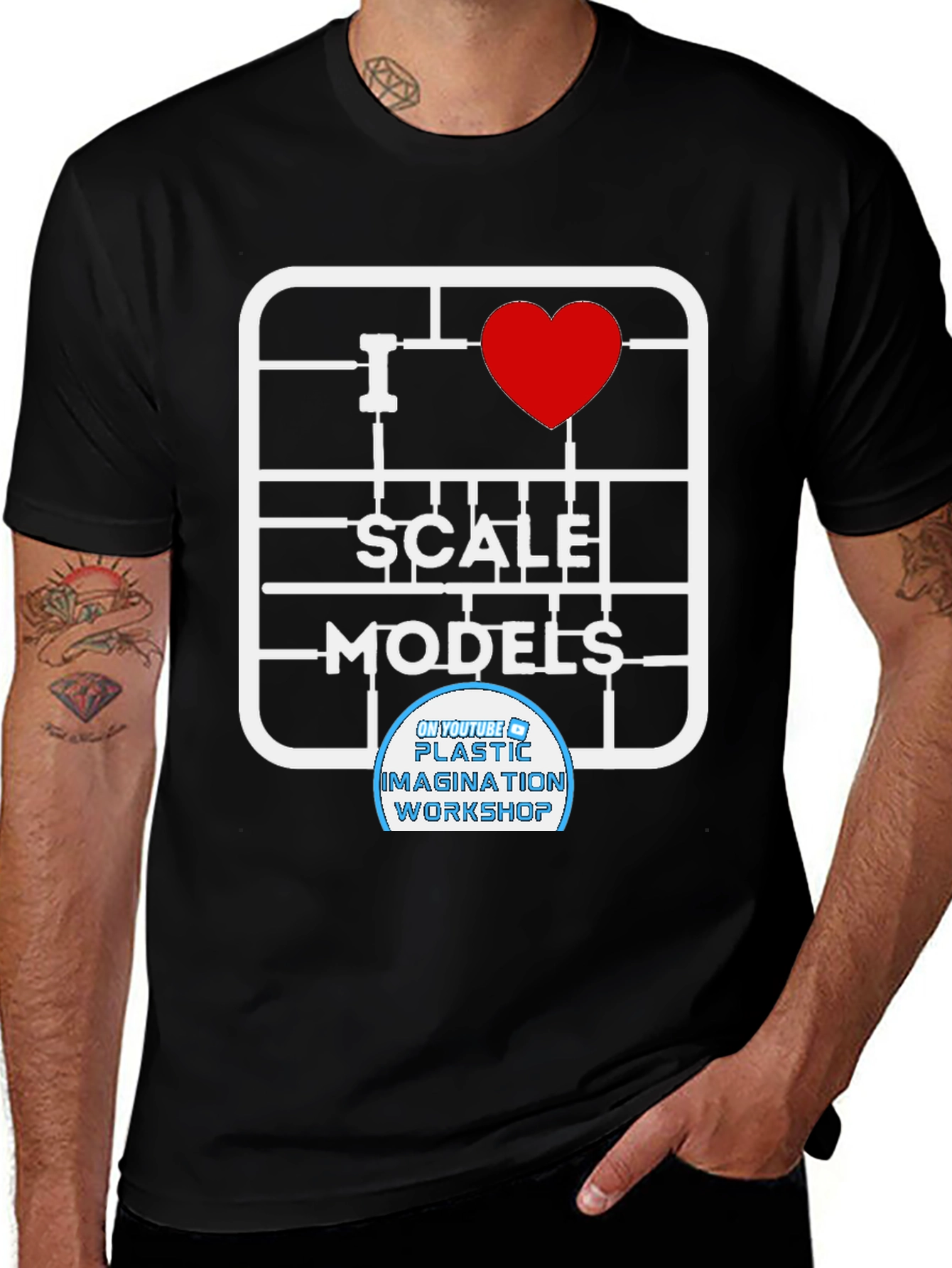 I Heart Scale Models Black T-Shirt