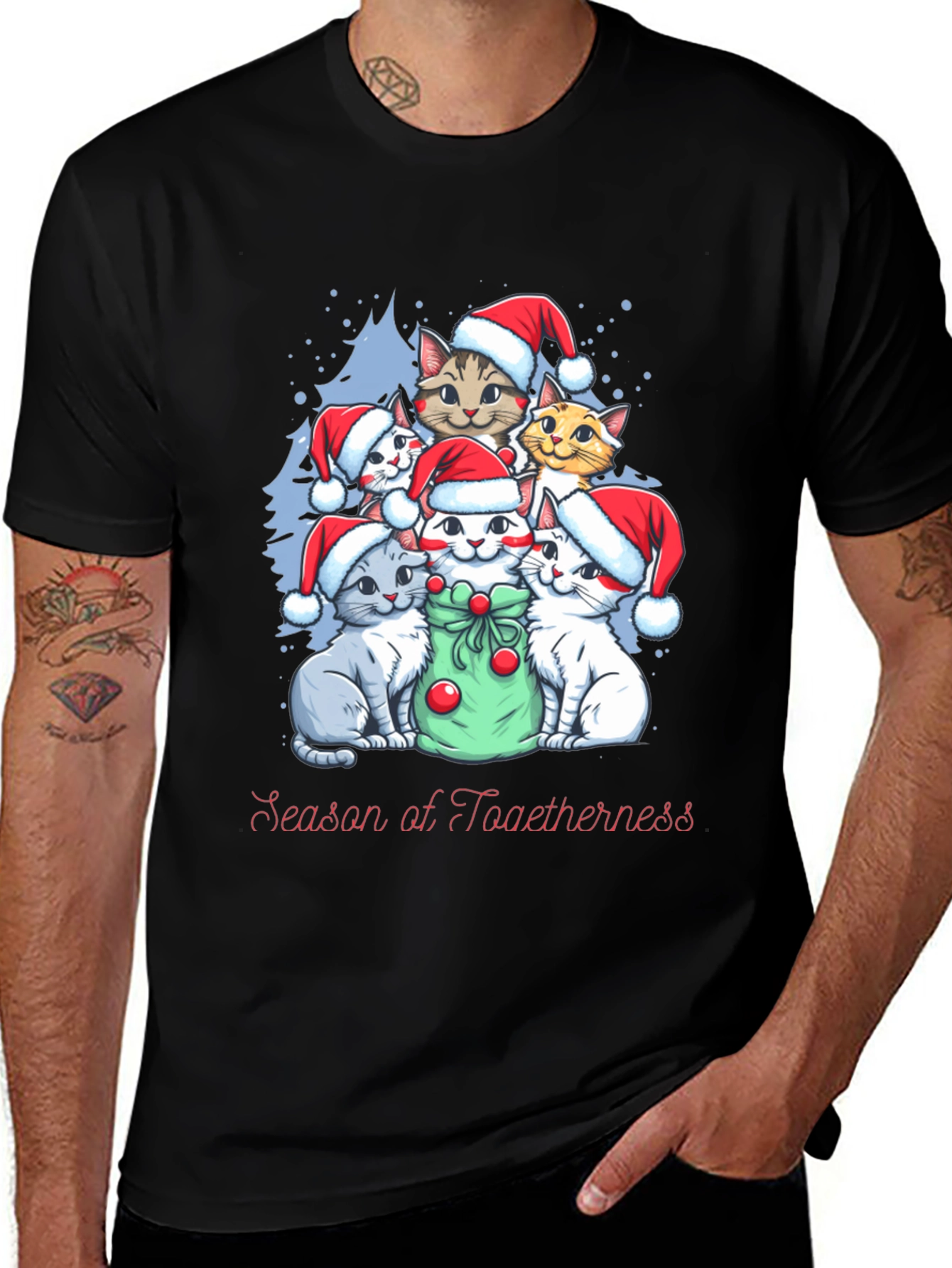 Christmas Cats T-Shirt - Season of Togetherness
