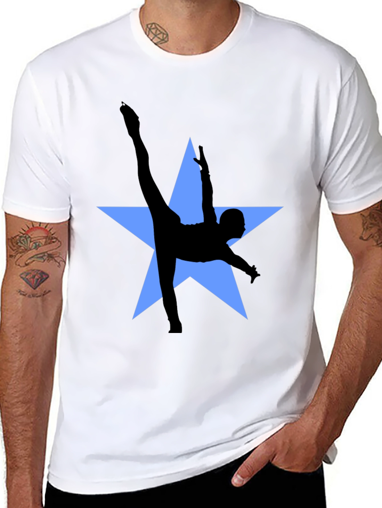 Gymnast Star Graphic Tee - Black