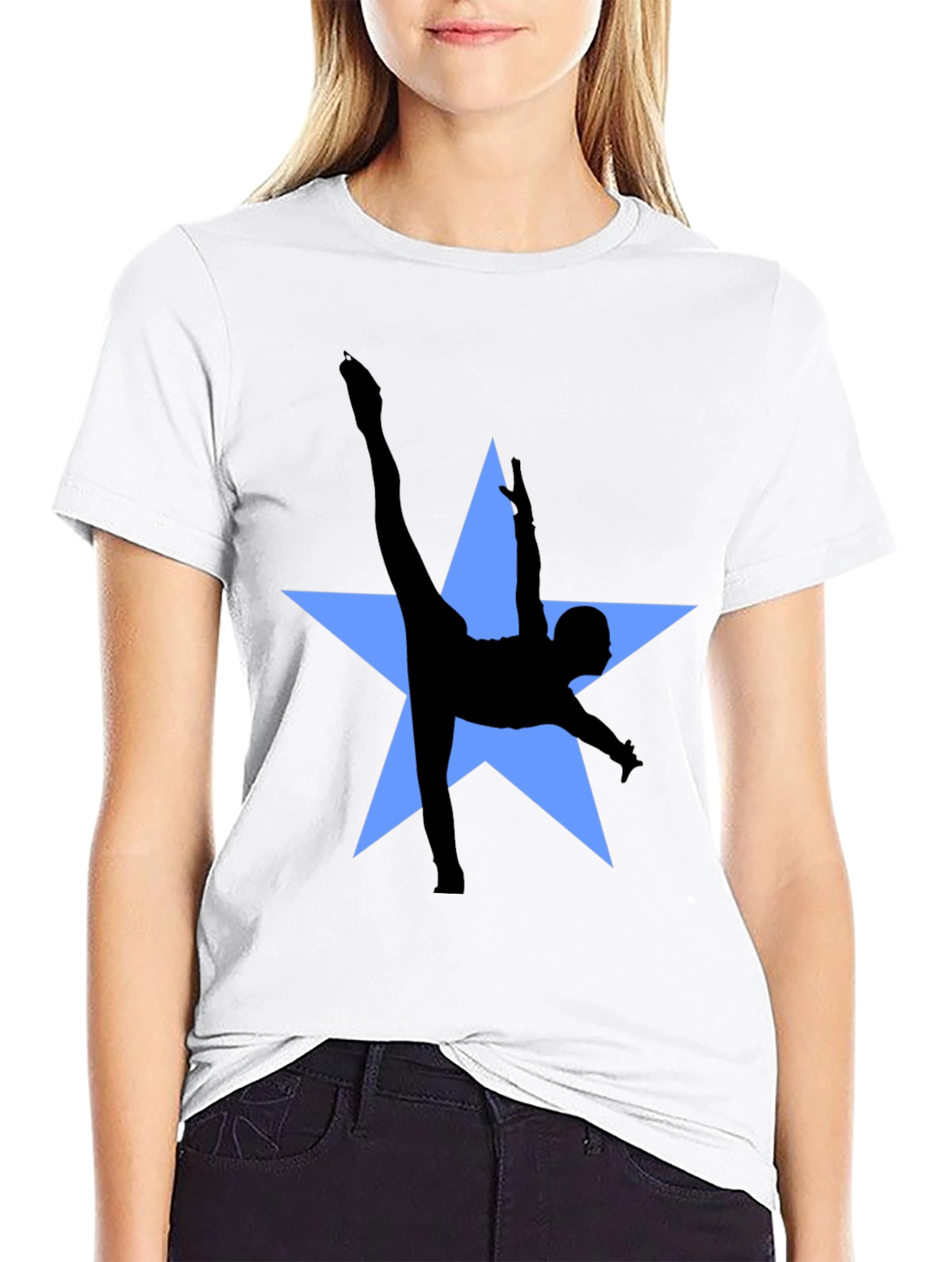 Gymnast Star Graphic Tee - Black