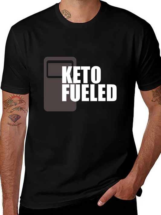 Keto Fueled Graphic T-Shirt - Black Cotton Tee
