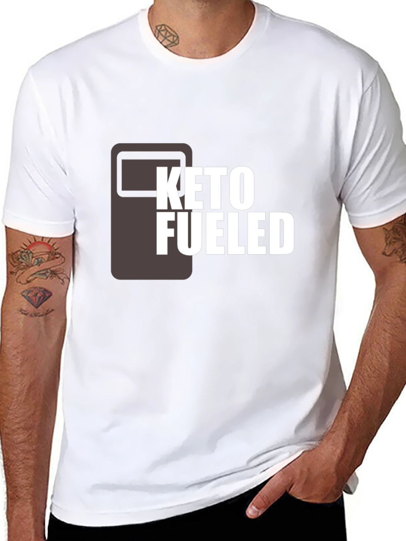 Keto Fueled Graphic T-Shirt - Black Cotton Tee
