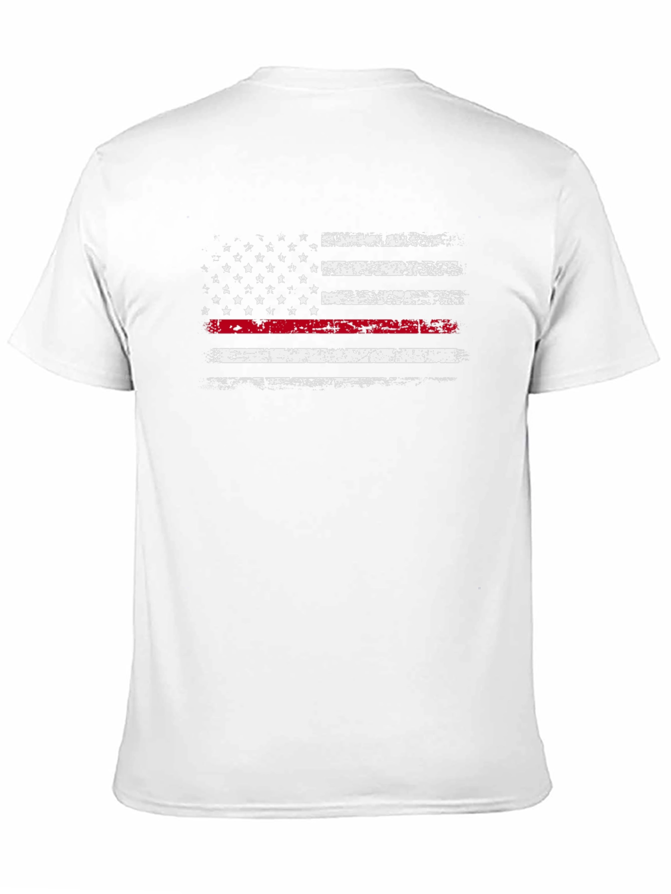 Thin Red Line American Flag Distressed Graphic Tee