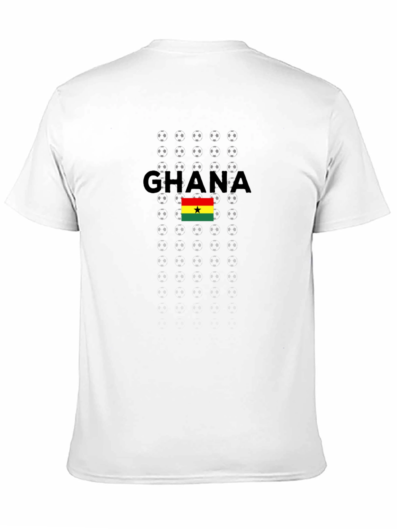 Ghana Soccer Fan T-Shirt - Black Crew Neck Tee
