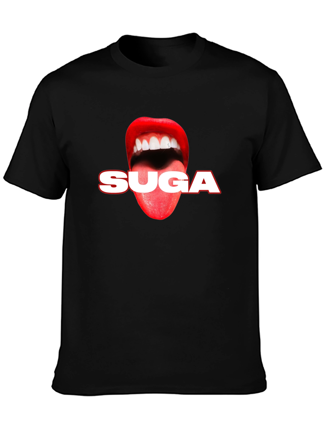 SUGA Lips Graphic Tee - Black