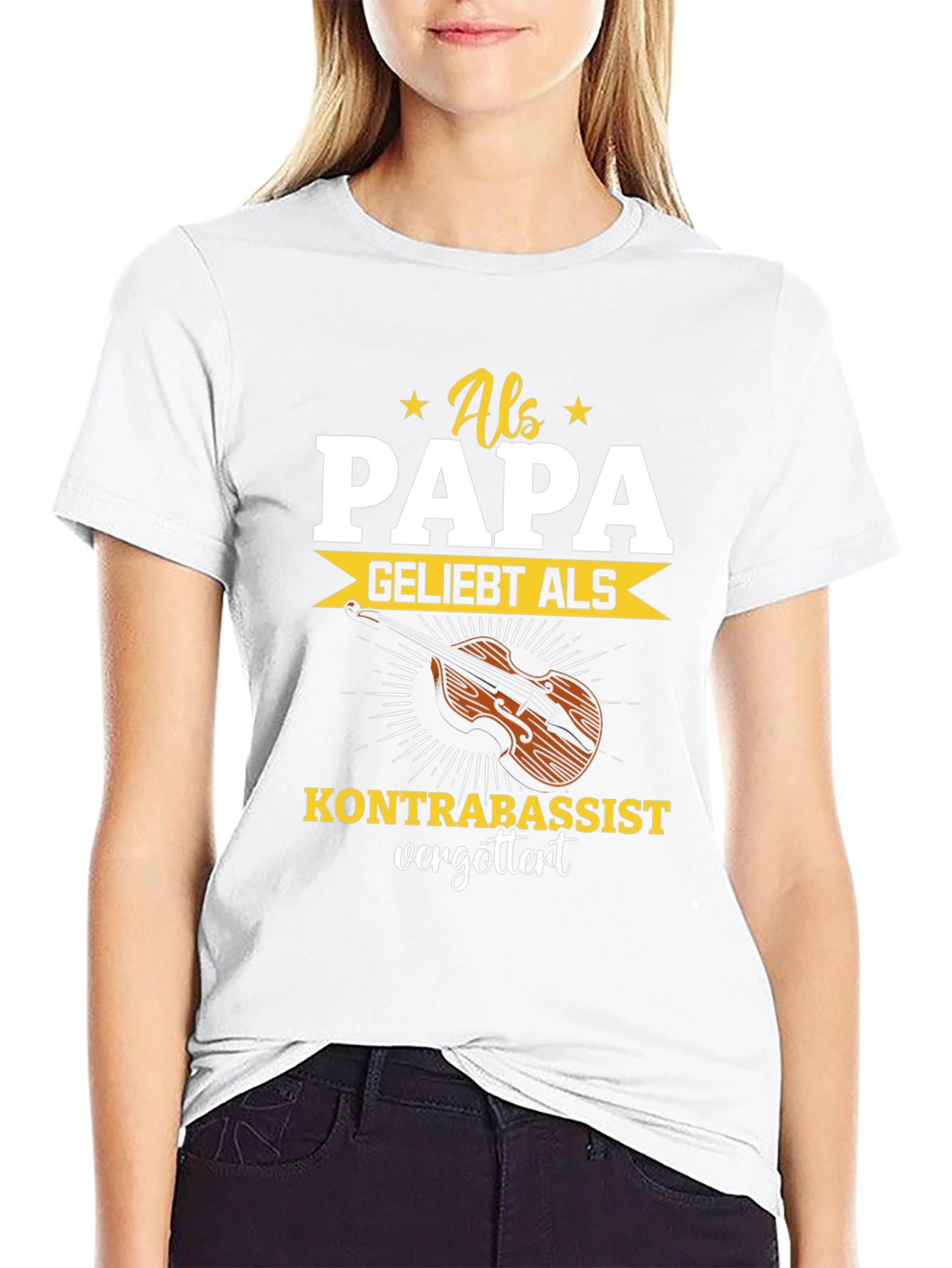 Als Papa Kontrabassist T-Shirt