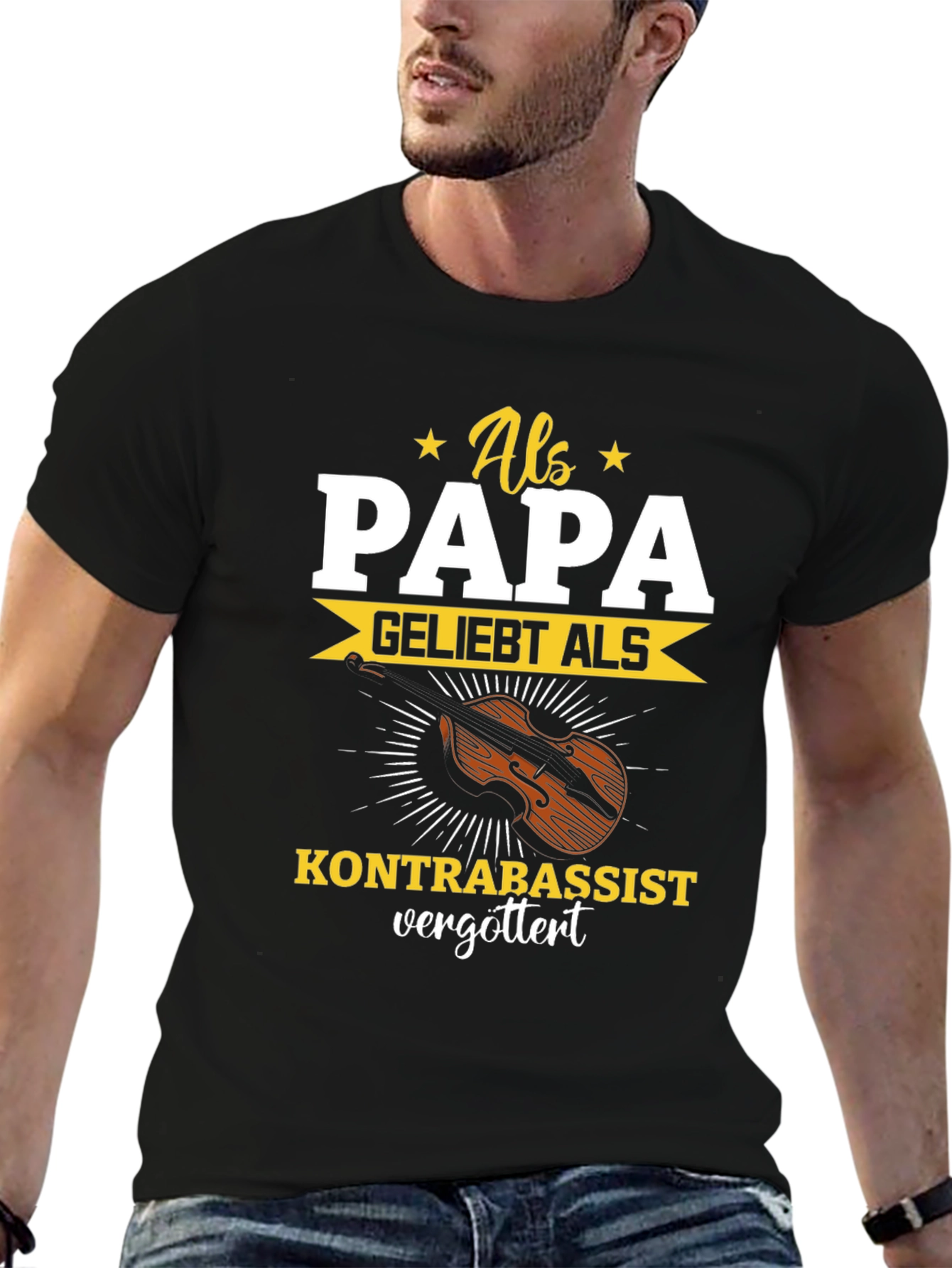 Als Papa Kontrabassist T-Shirt