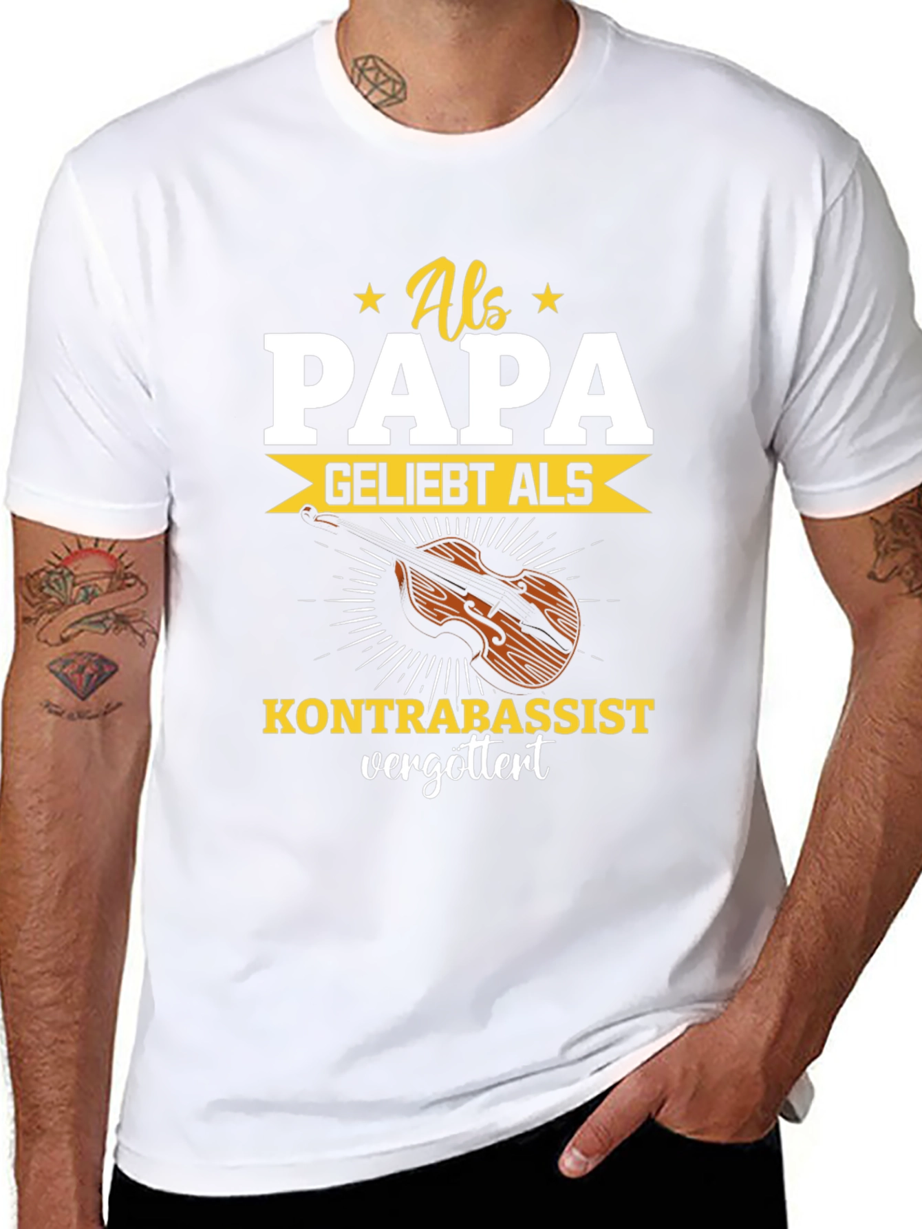 Als Papa Kontrabassist T-Shirt