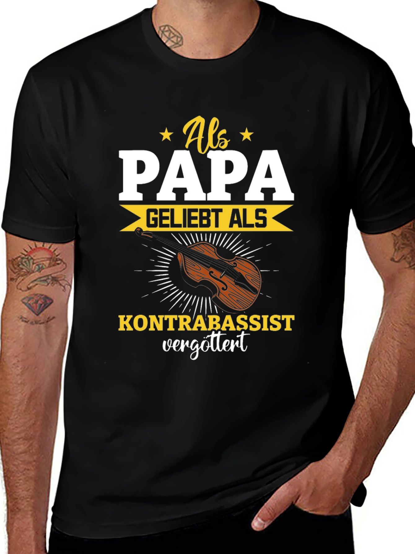 Als Papa Kontrabassist T-Shirt
