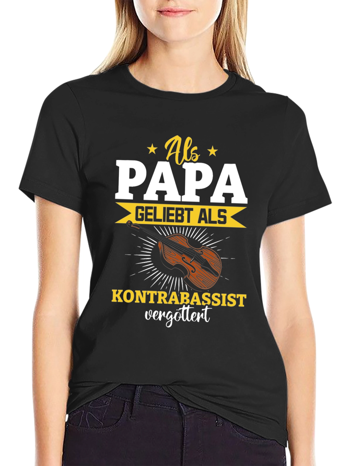 Als Papa Kontrabassist T-Shirt