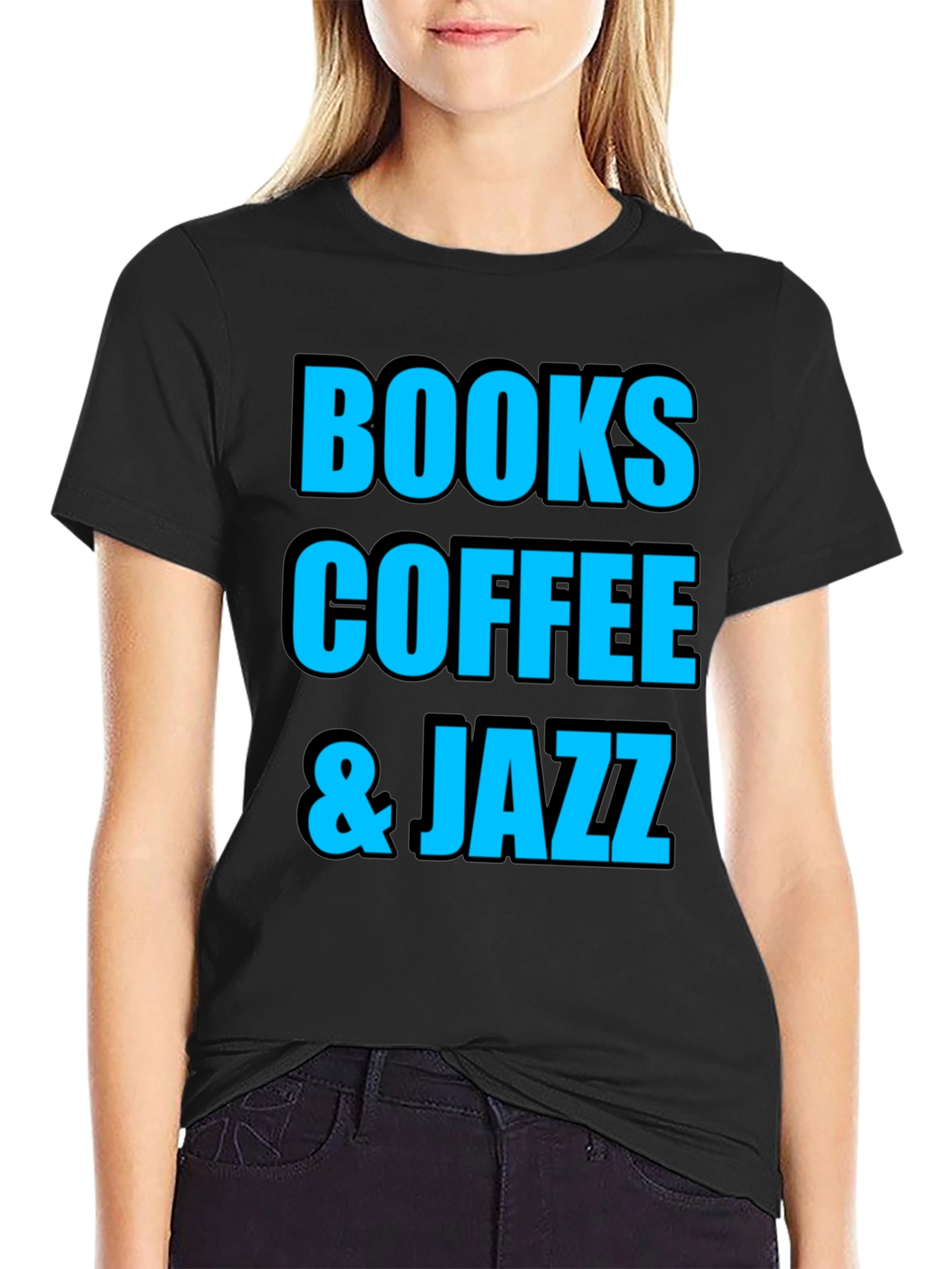 Books Coffee Jazz Graphic T-Shirt