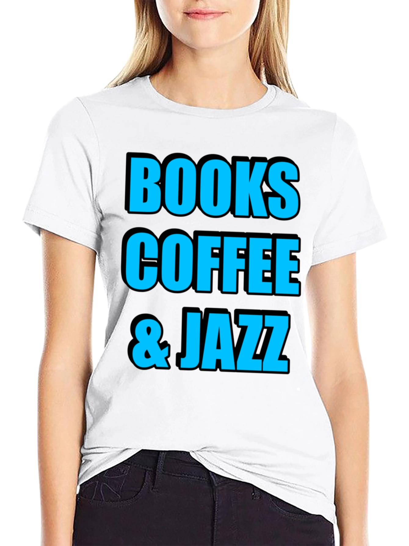 Books Coffee Jazz Graphic T-Shirt