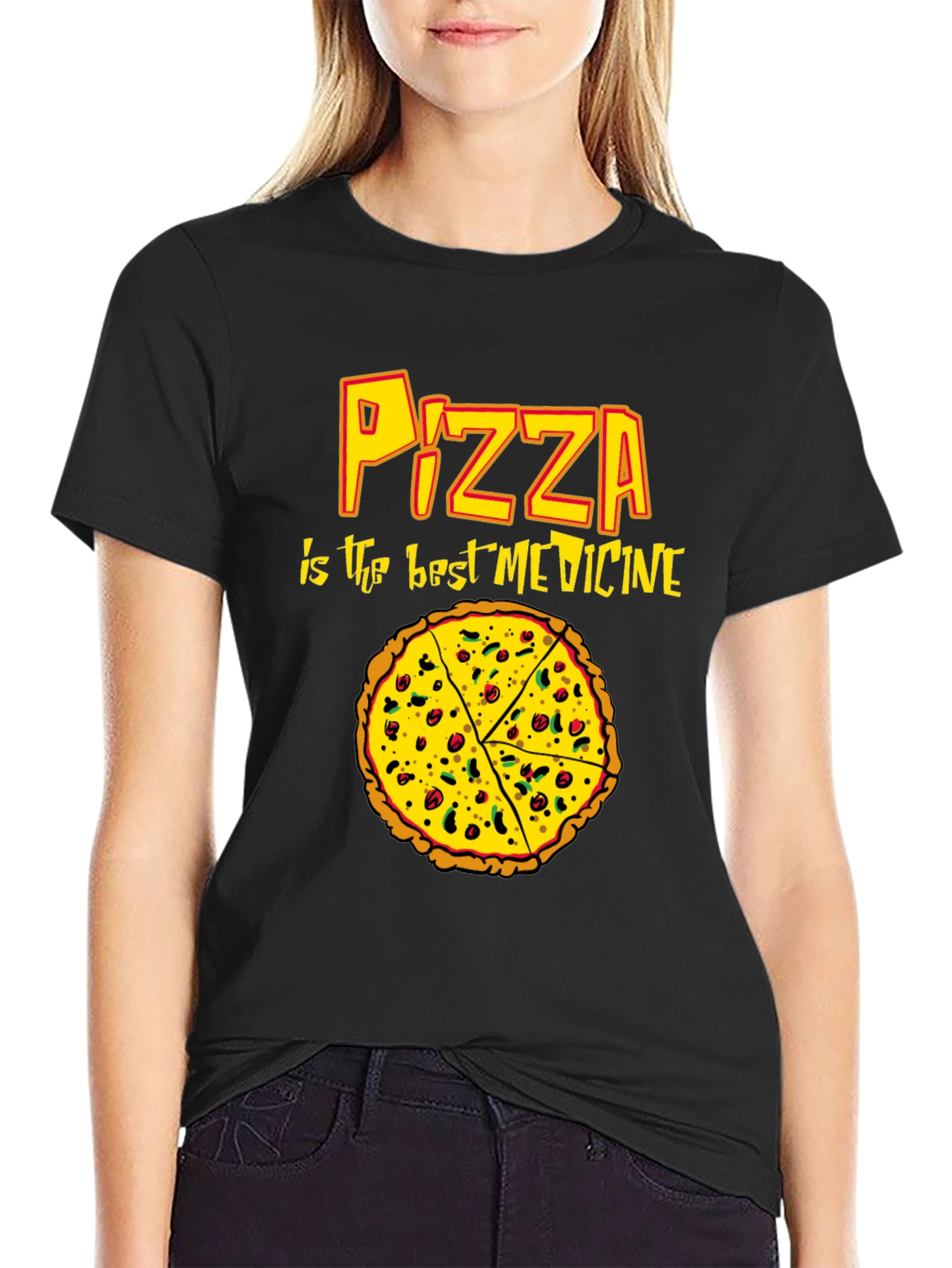 Pizza is the Best Medicine Graphic T-Shirt