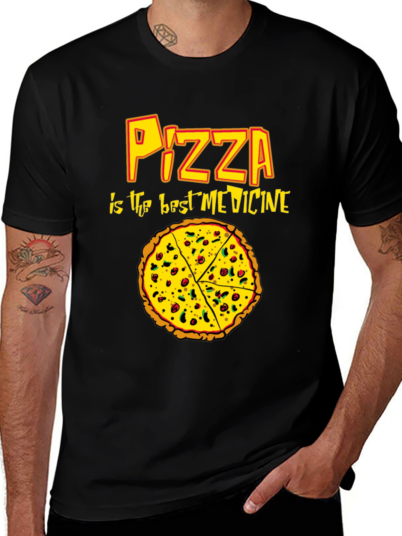 Pizza is the Best Medicine Graphic T-Shirt