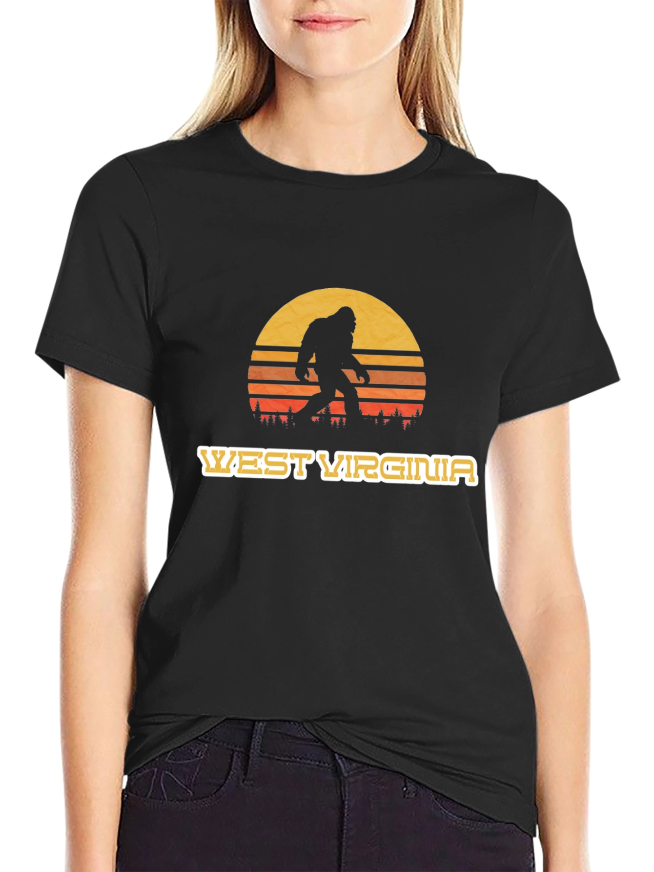 West Virginia Bigfoot Sunset T-Shirt