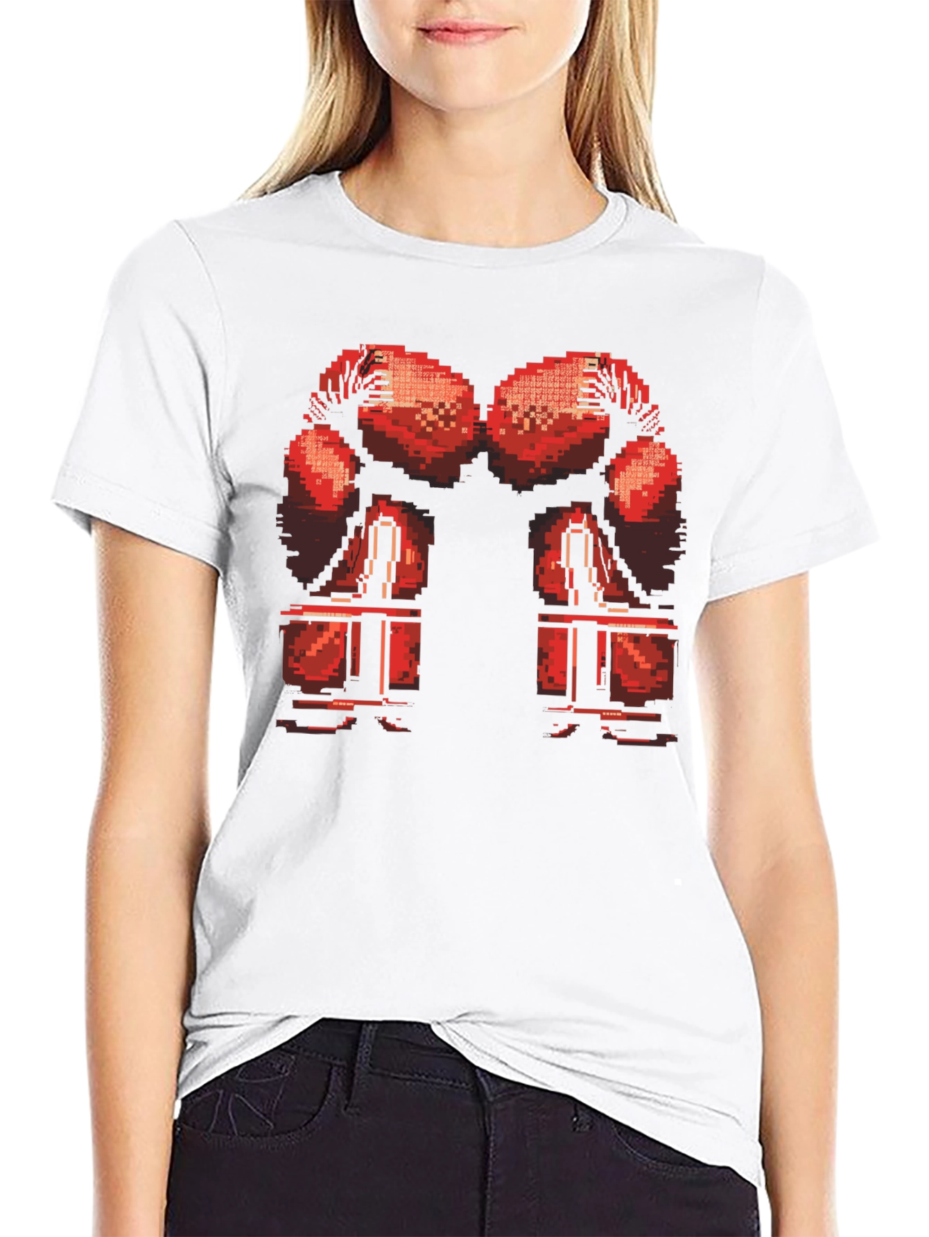 Pixel Boxing Gloves T-Shirt - Retro Gamer Style