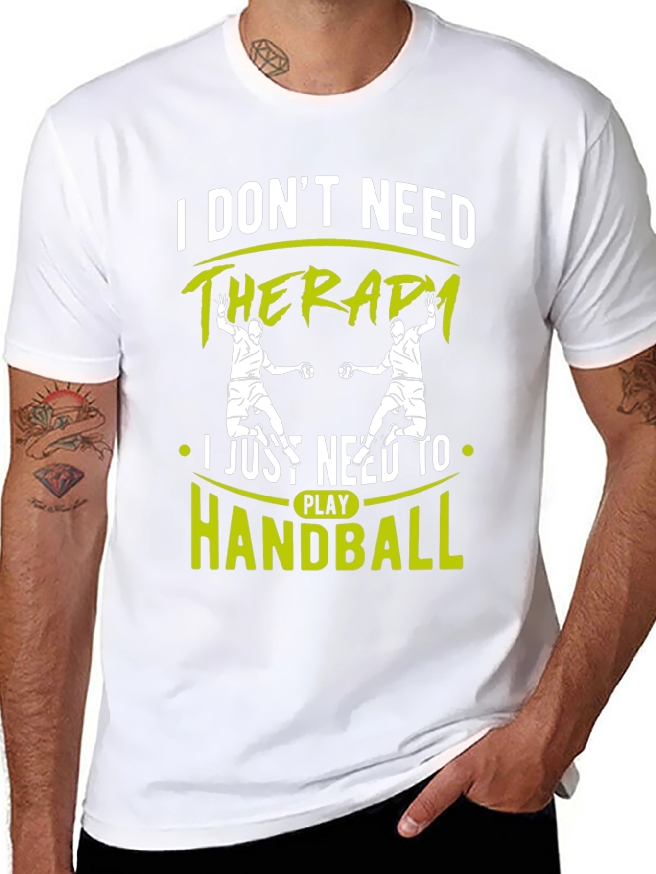 Handball Therapy Graphic Tee - Cool Sport Shirt