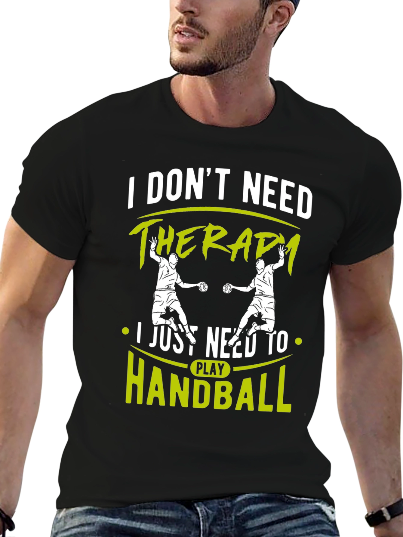 Handball Therapy Graphic Tee - Cool Sport Shirt