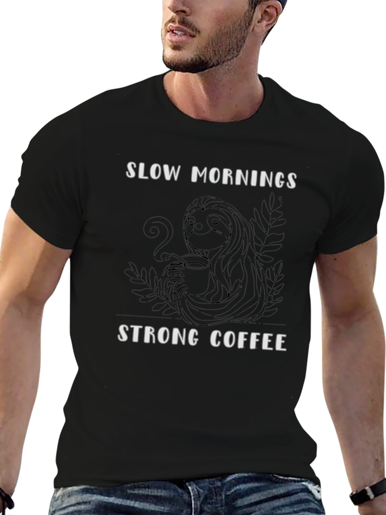 Slow Mornings Strong Coffee Graphic Tee