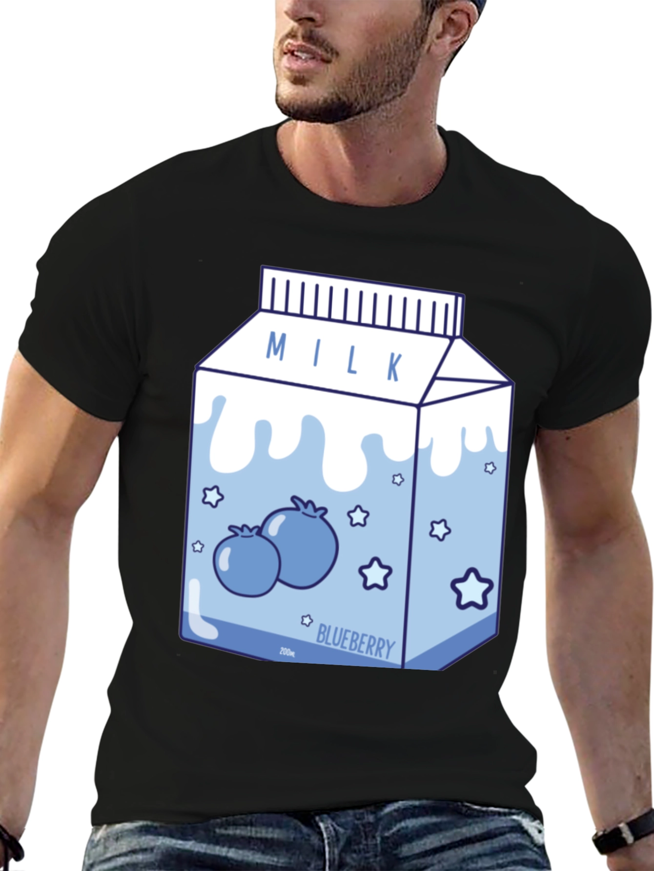 Blueberry Milk Cartoon T-Shirt