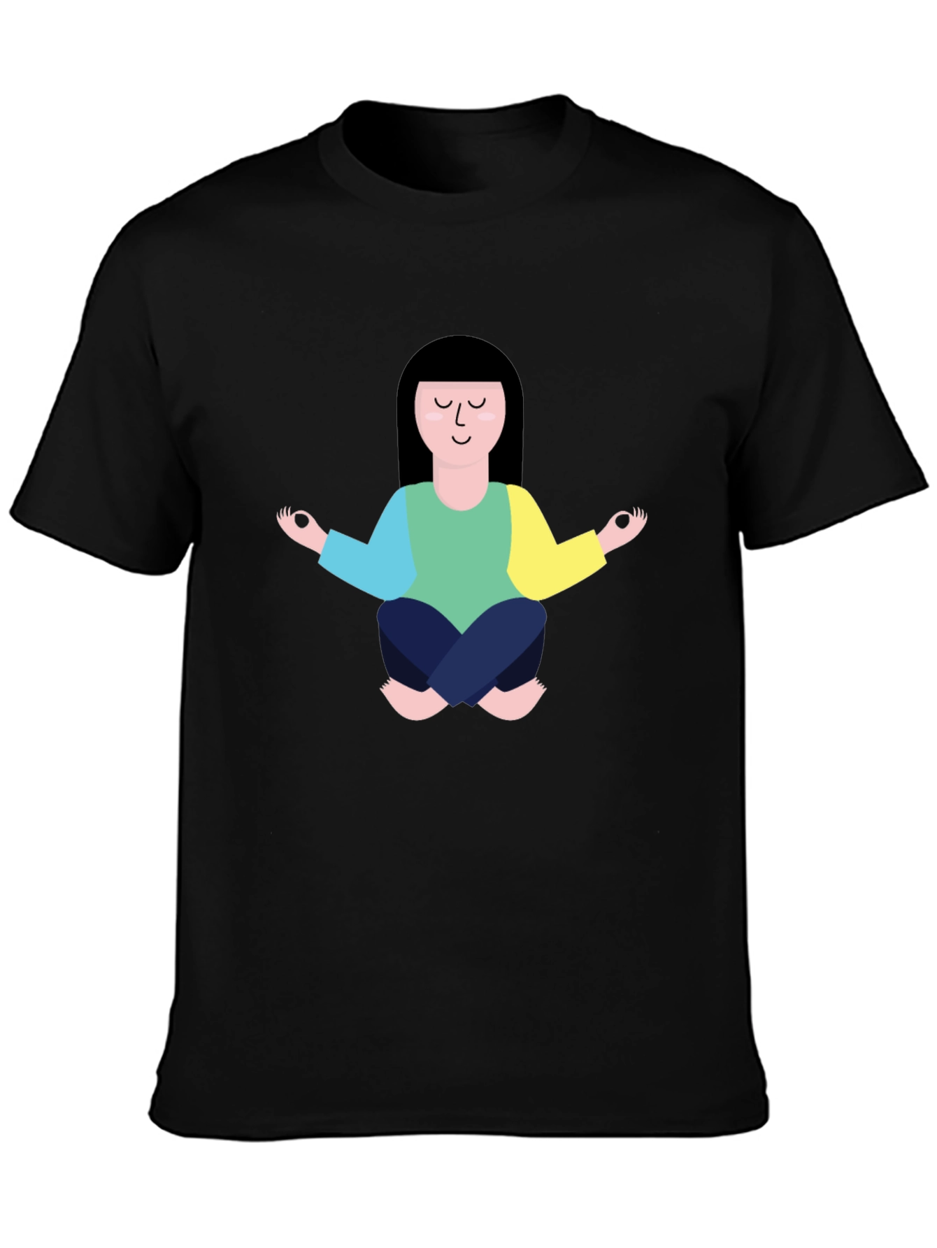 Meditating Cartoon Graphic T-Shirt