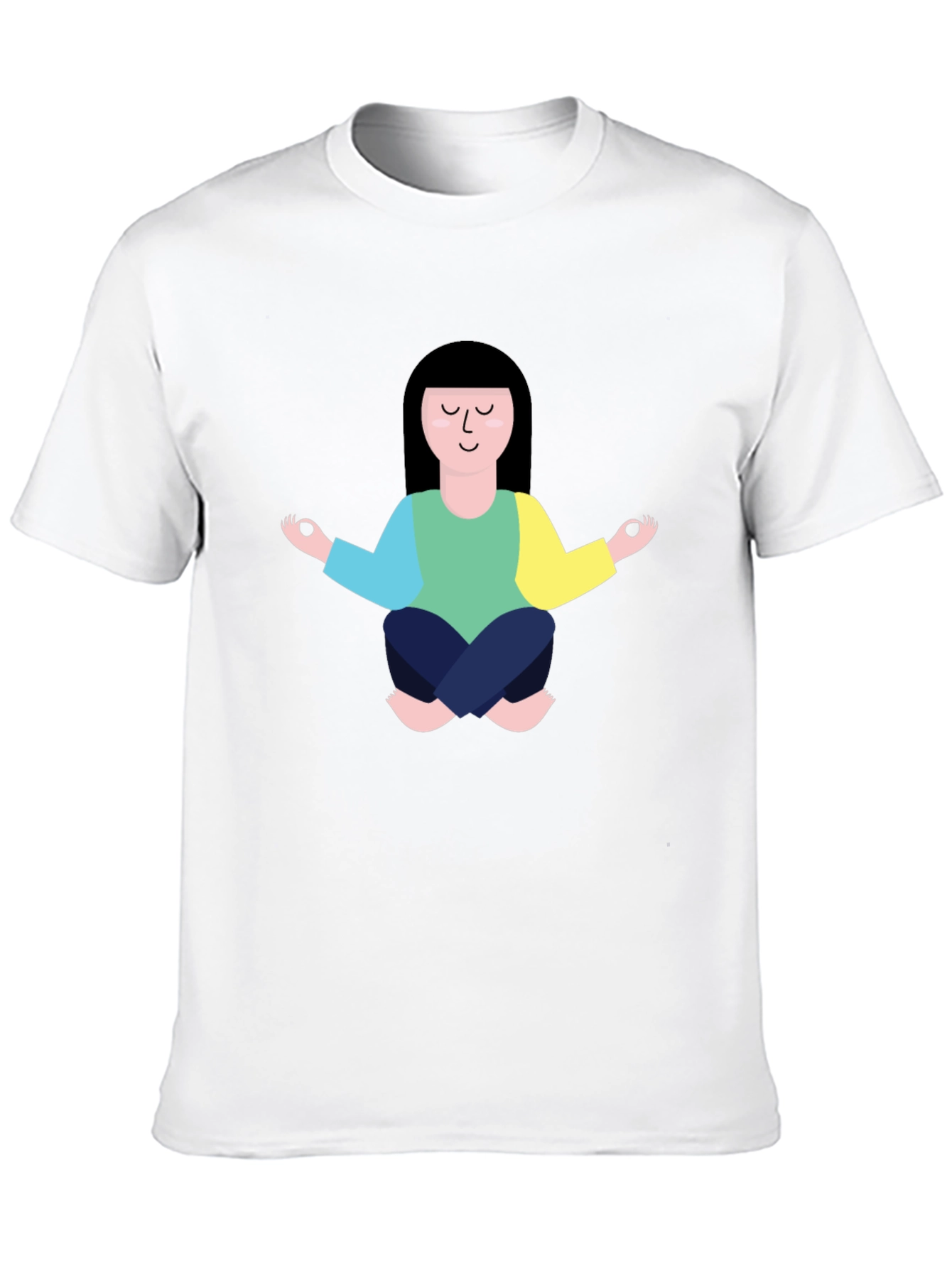 Meditating Cartoon Graphic T-Shirt