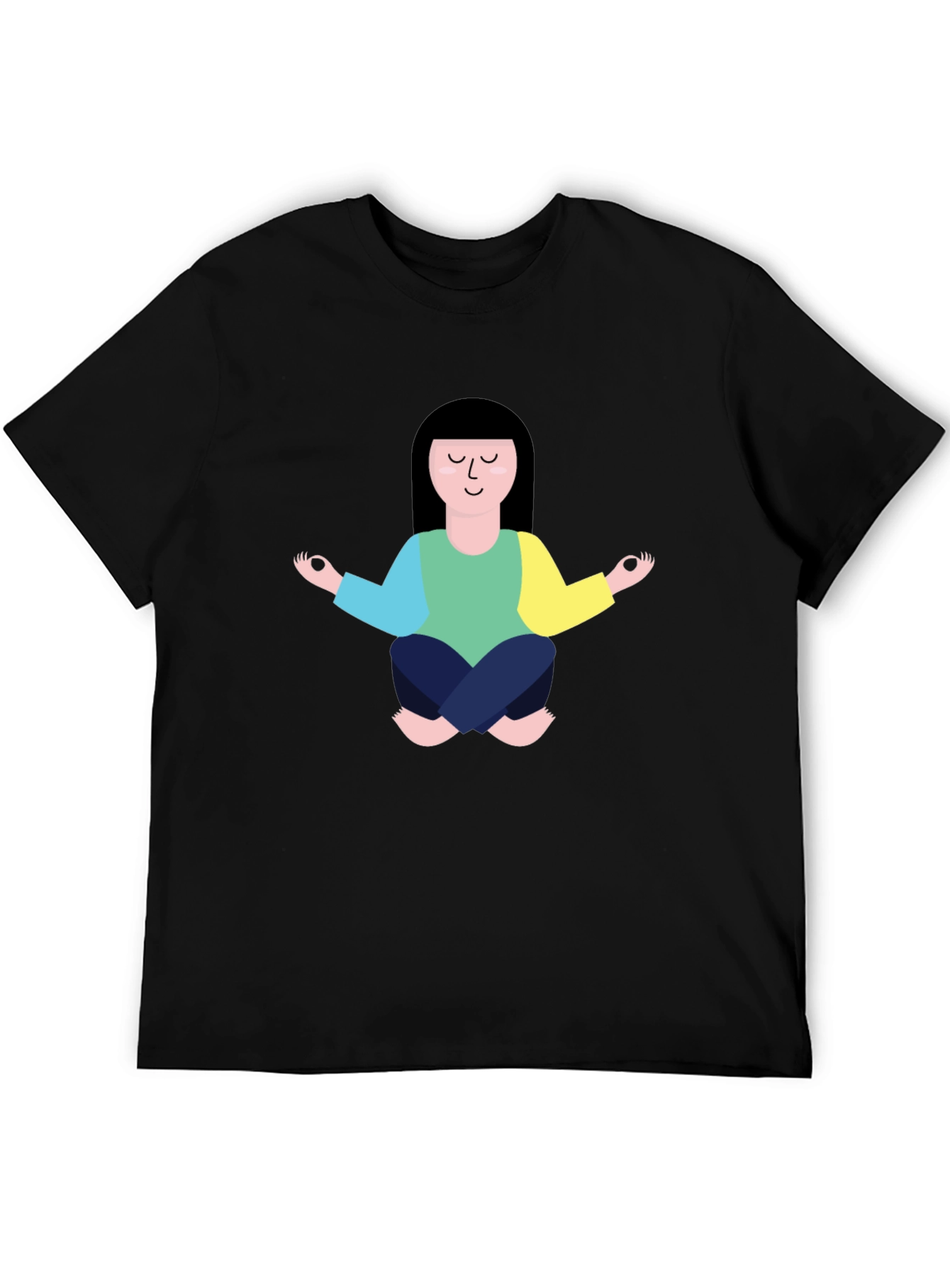 Meditating Cartoon Graphic T-Shirt