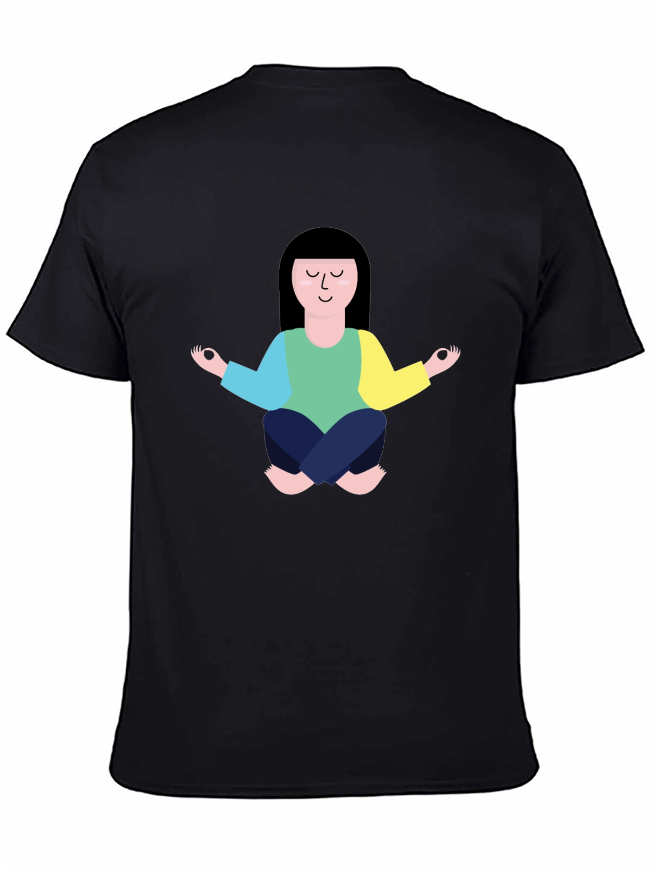 Meditating Cartoon Graphic T-Shirt