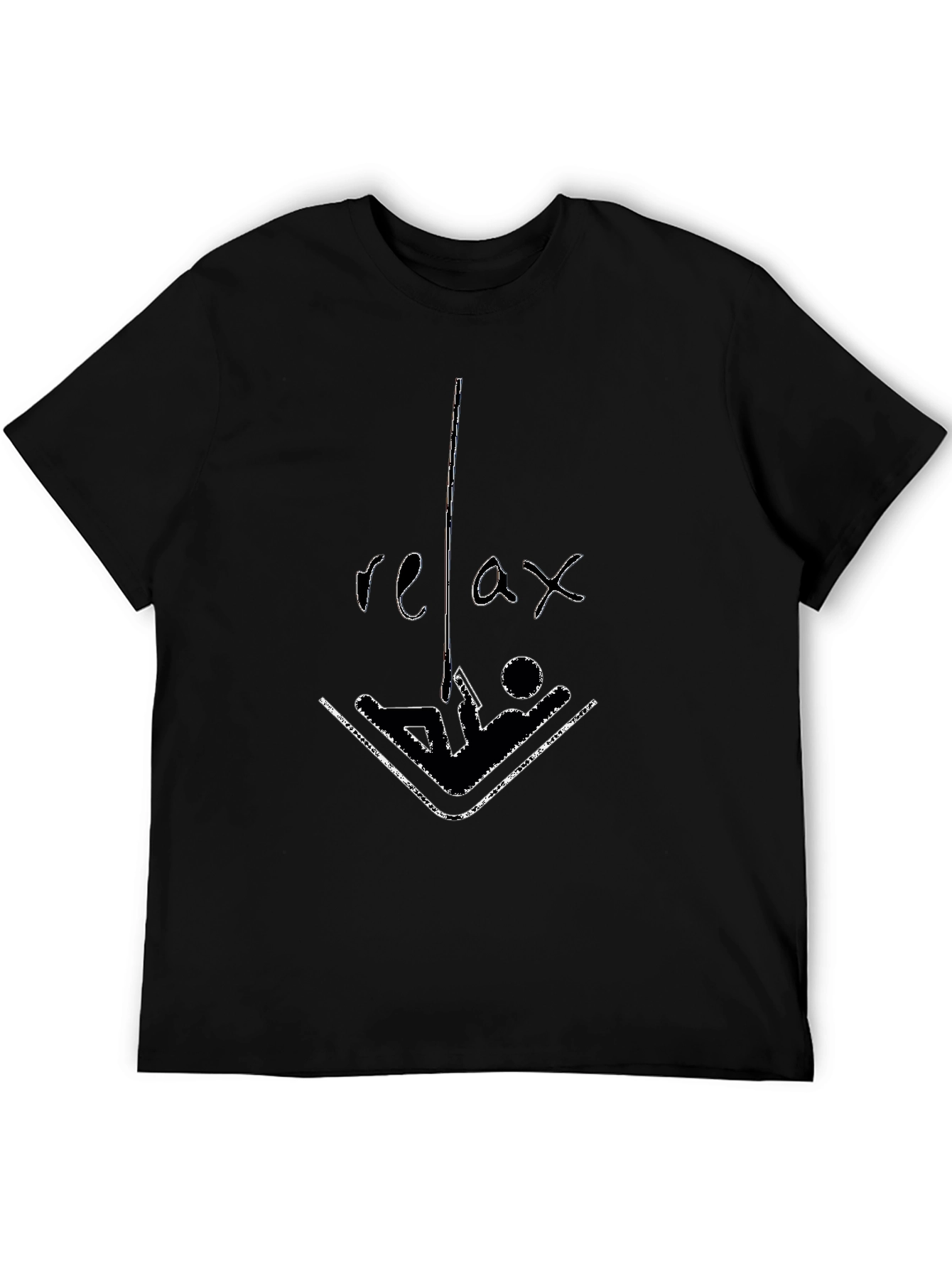 Relax Hammock T-Shirt: Comfy Black Cotton Tee