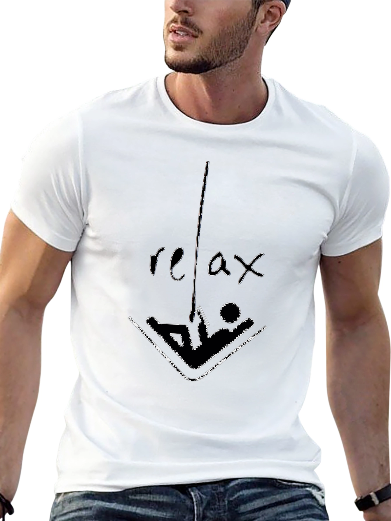 Relax Hammock T-Shirt: Comfy Black Cotton Tee