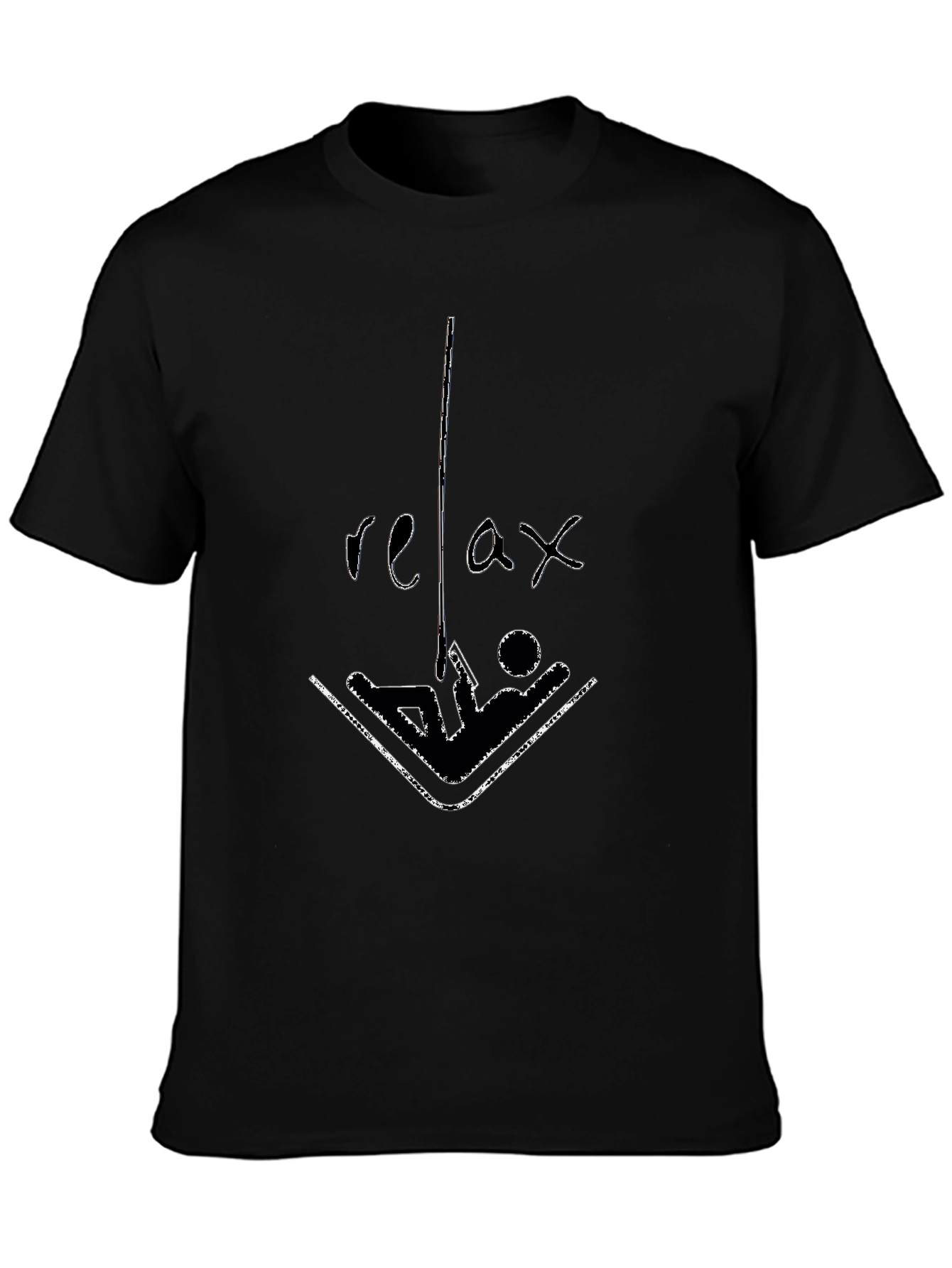 Relax Hammock T-Shirt: Comfy Black Cotton Tee