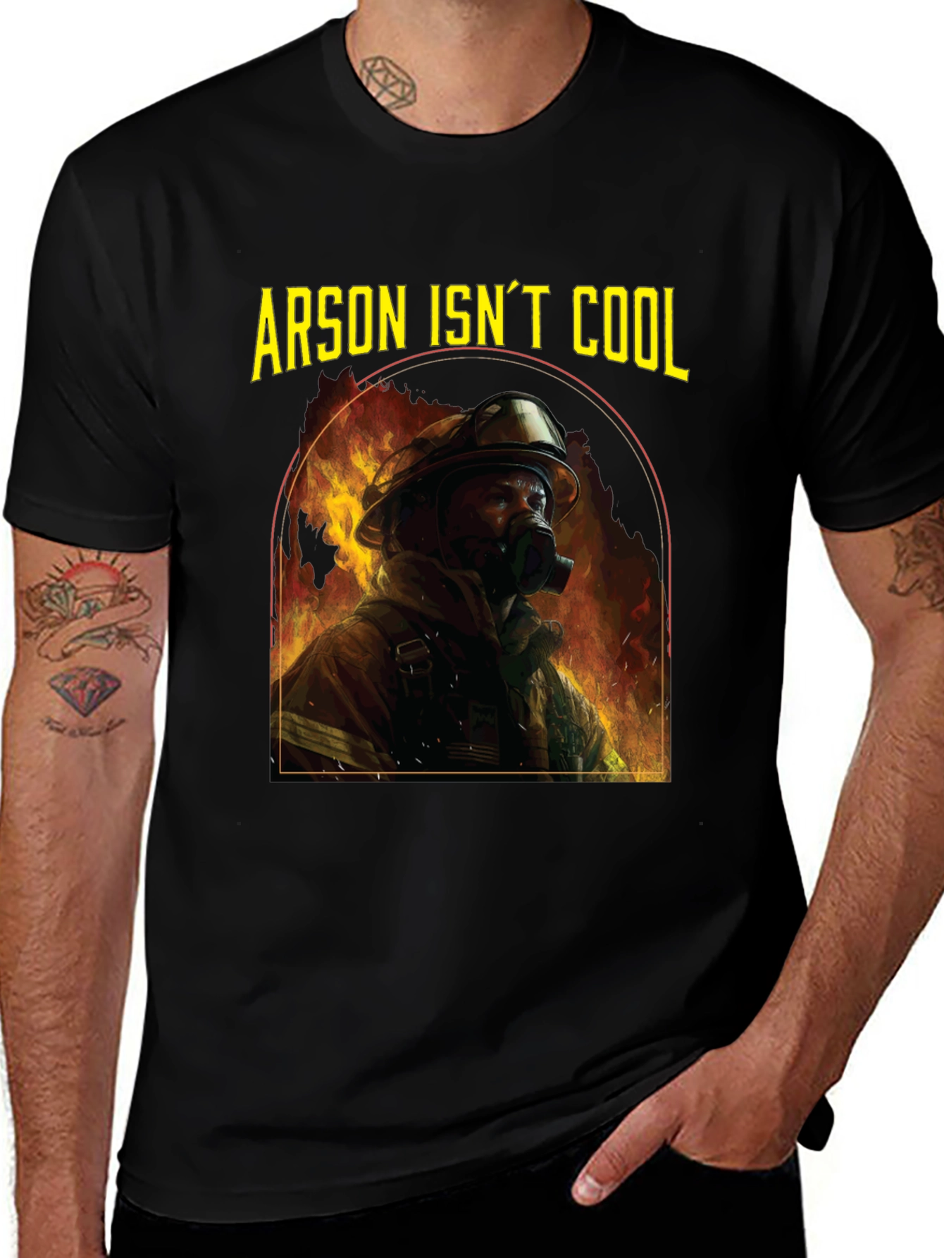 Arson Isnt Cool Firefighter T-Shirt