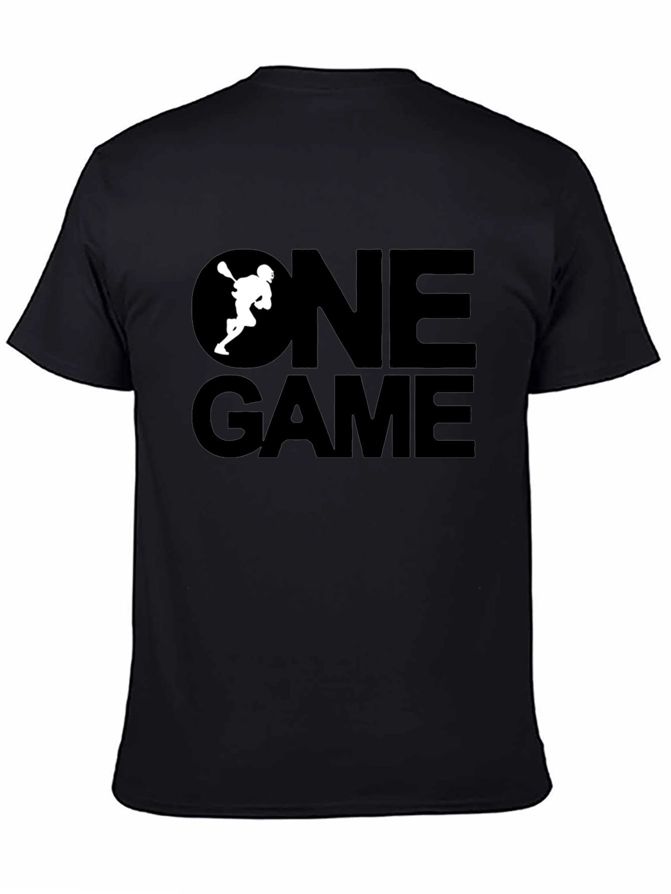 One Game Lacrosse Graphic Tee - Black