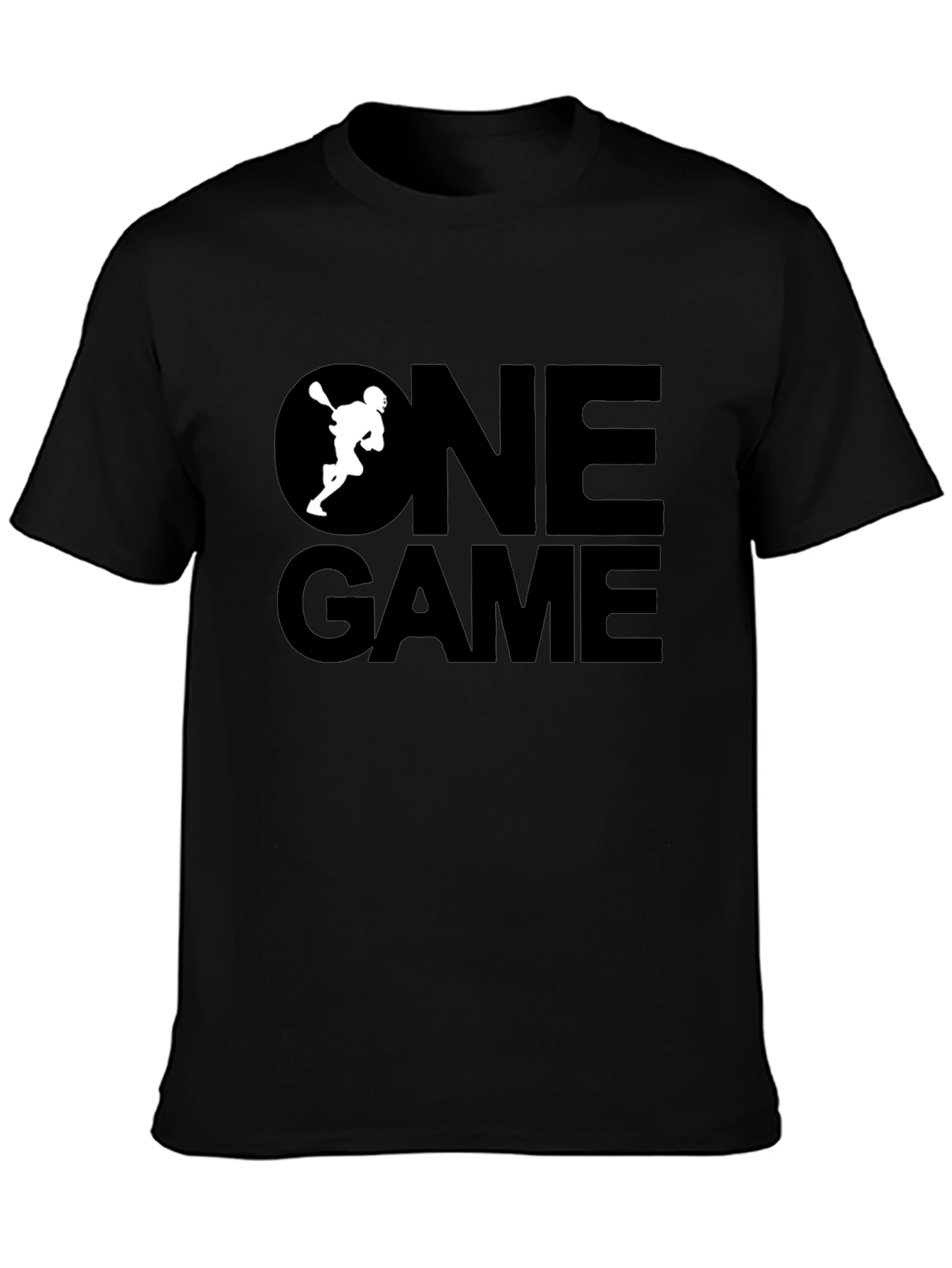 One Game Lacrosse Graphic Tee - Black