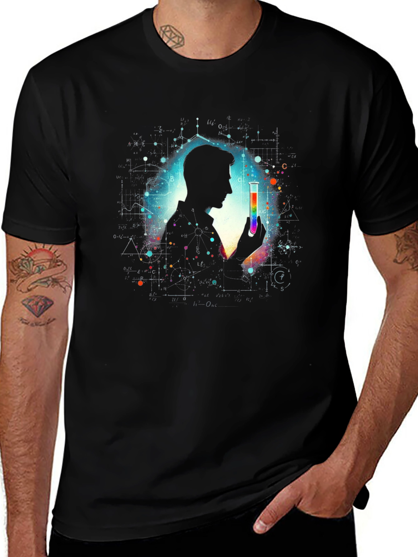 Science Enthusiast Black T-Shirt