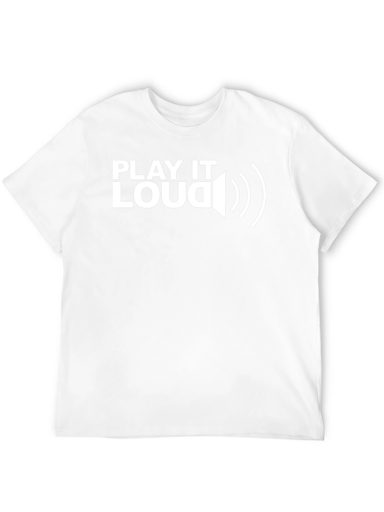 Play It Loud Graphic Tee - Black Cotton T-Shirt