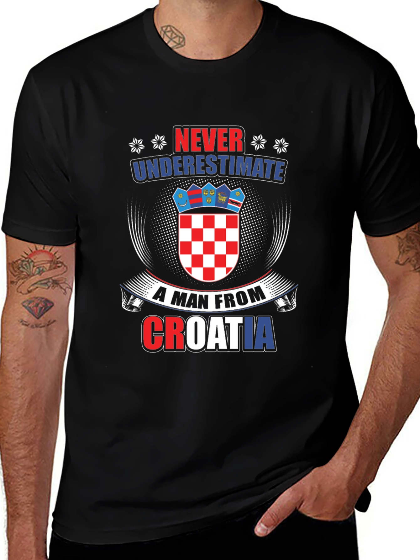 Never Underestimate Croatian Man T-Shirt